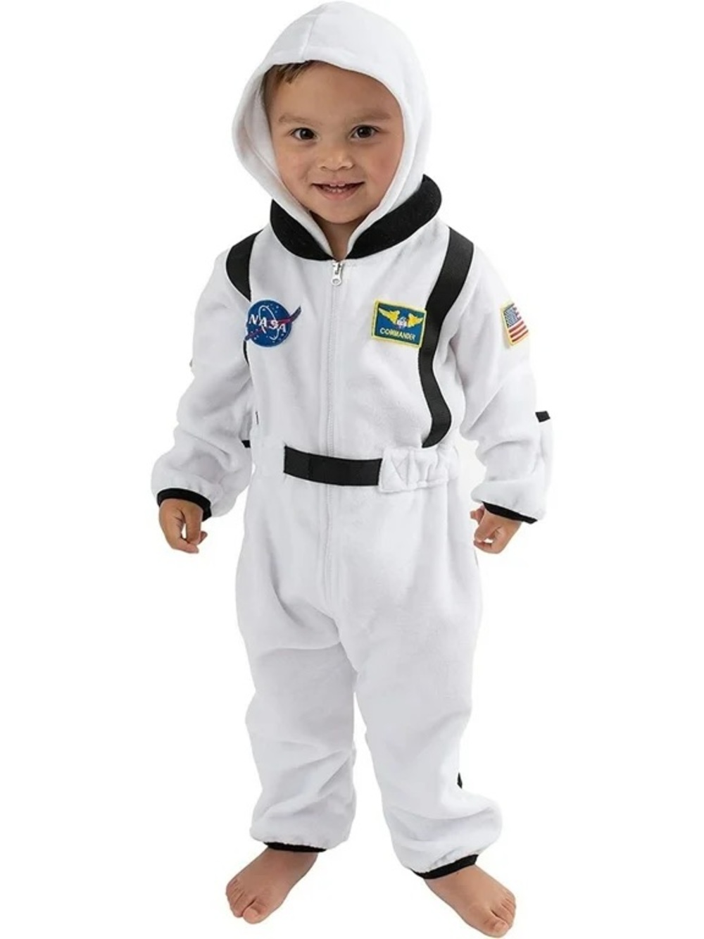 Cuddle Club One Piece Romper Hooded Fleece Onesie Jumper for Baby, Astronaut